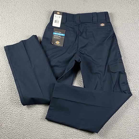 Dickies Relaxed Fit Straight Leg Cargo Work Pants 30x32 Navy Blue NWT - Picture 1 of 11